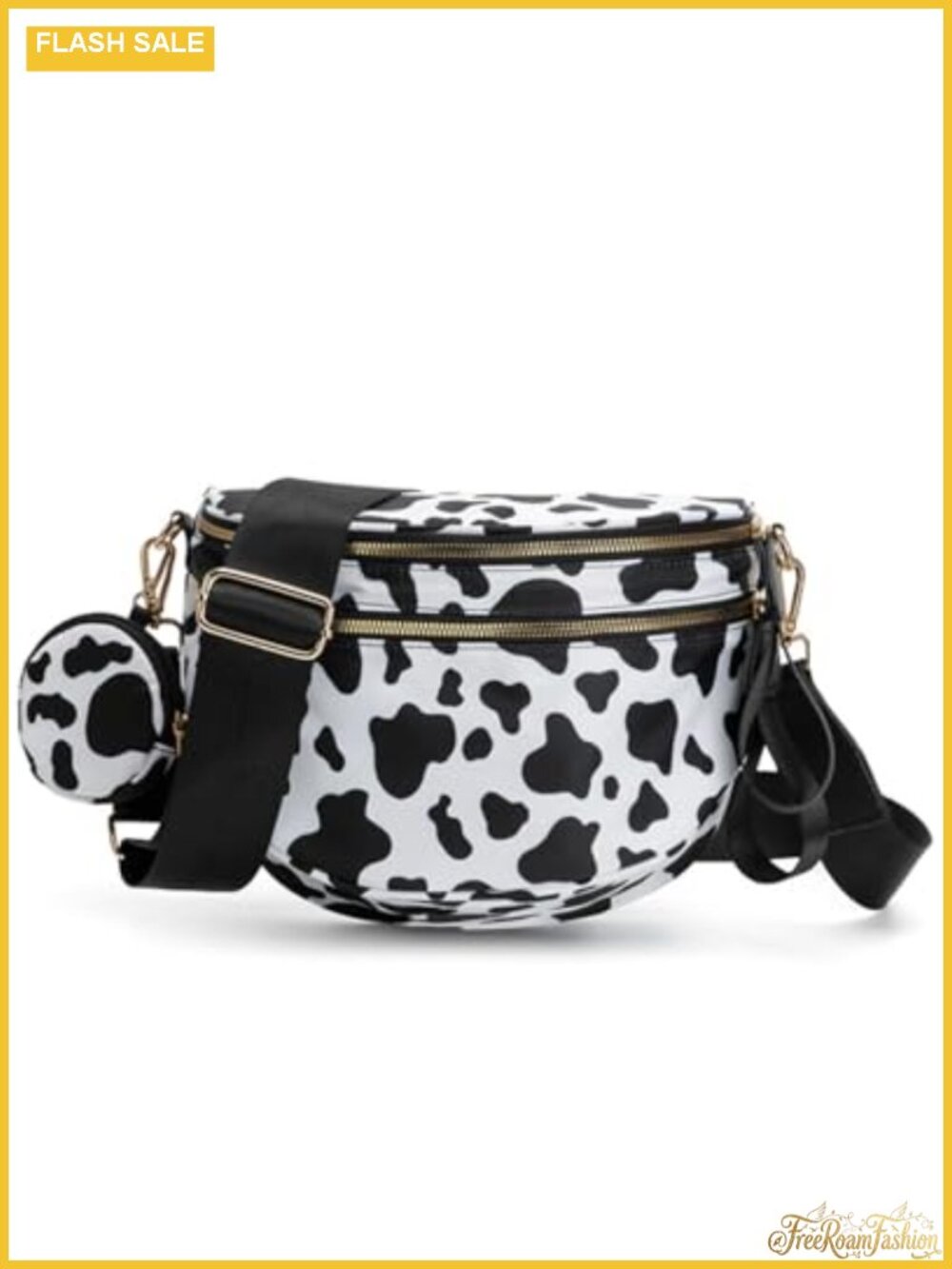 Checkered Nylon Crossbody Bag Waterproof Adjustable Strap Belt Bag